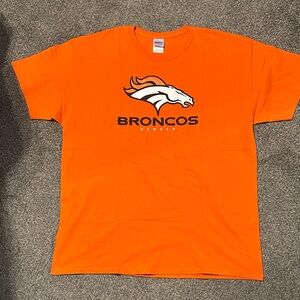 NWOT Denver Broncos Gildan Bright Orange Tee